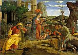 Andrea Mantegna Canvas Paintings - Adoration of the Shepherds